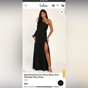 Lulu’s one-shoulder formal gown